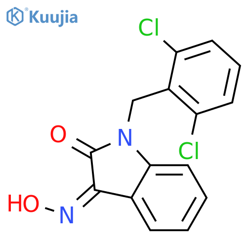 (3Z)-1-(2,6-dichlorobenzyl)-1H-indole-2,3-dione 3-oxime structure