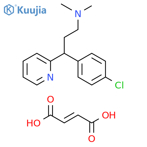 (2E)-but-2-enedioic acid, 3-(4-chlorophenyl)-3-(pyridin-2-yl)propyldimethylamine structure