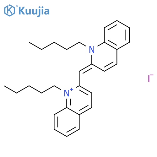 Quinolinium, 1-pentyl-2-[(1-pentyl-2(1H)-quinolinylidene)methyl]-, iodide structure