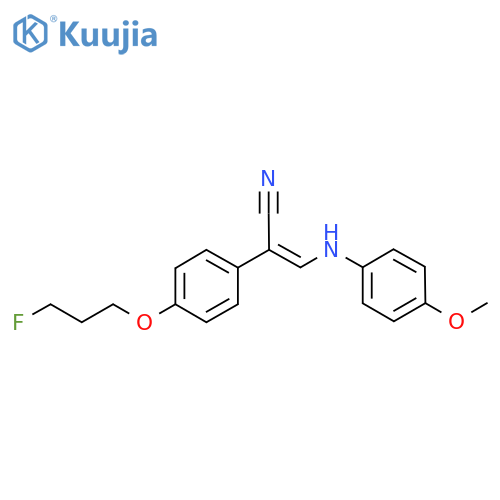 (Z)-2-4-(3-Fluoropropoxy)phenyl-3-(4-methoxyanilino)-2-propenenitrile structure