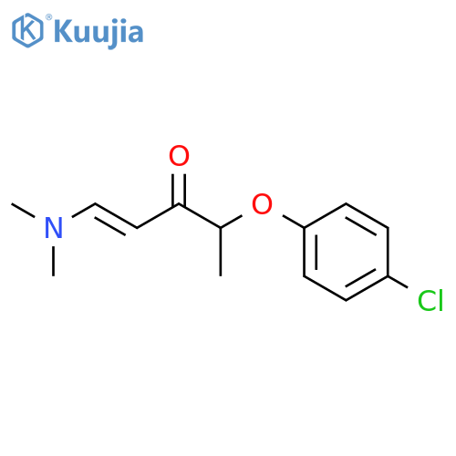 (1E)-4-(4-chlorophenoxy)-1-(dimethylamino)pent-1-en-3-one structure