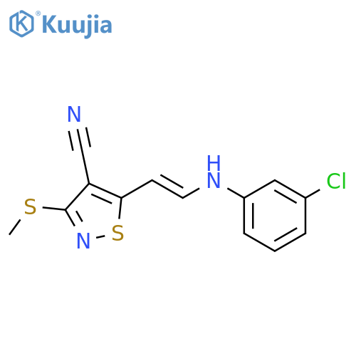 5-2-(3-Chloroanilino)vinyl-3-(methylsulfanyl)-4-isothiazolecarbonitrile structure
