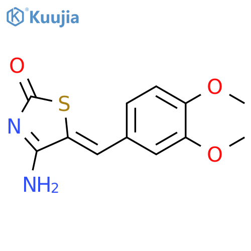 (5Z)-5-[(3,4-dimethoxyphenyl)methylidene]-4-imino-1,3-thiazolidin-2-one structure