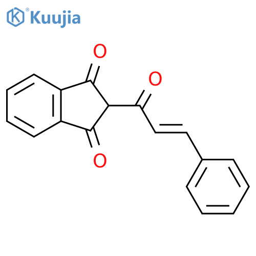 2-(2E)-3-Phenylprop-2-enoyl-2,3-dihydro-1H-indene-1,3-dione structure