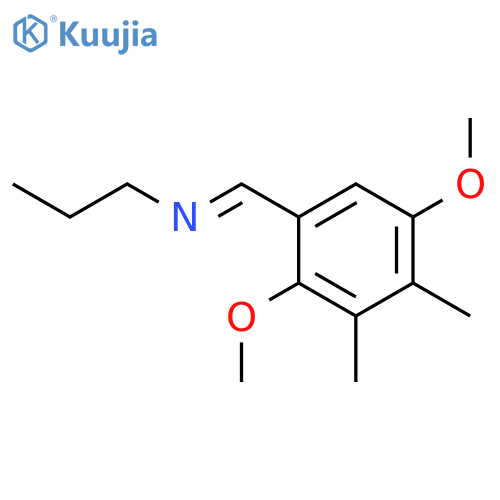 1-Propanamine, N-[(2,5-dimethoxy-3,4-dimethylphenyl)methylene]-, (E)- structure