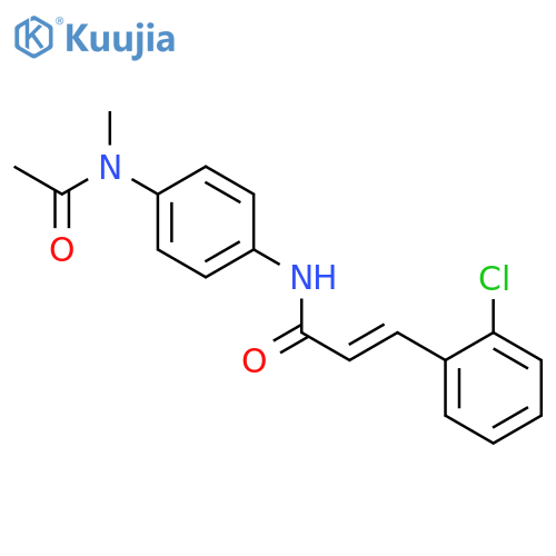 (2E)-N-{4-[acetyl(methyl)amino]phenyl}-3-(2-chlorophenyl)acrylamide structure