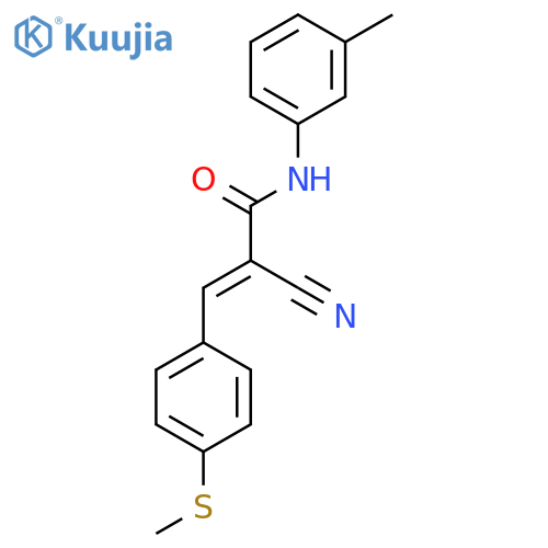 2-cyano-N-(3-methylphenyl)-3-[4-(methylsulfanyl)phenyl]prop-2-enamide structure