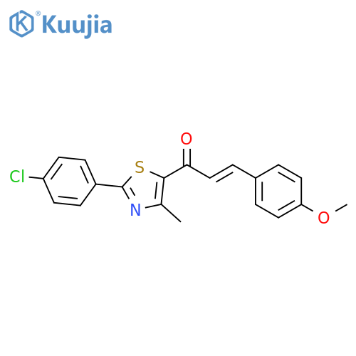 (E)-1-2-(4-Chlorophenyl)-4-methyl-1,3-thiazol-5-yl-3-(4-methoxyphenyl)-2-propen-1-one structure