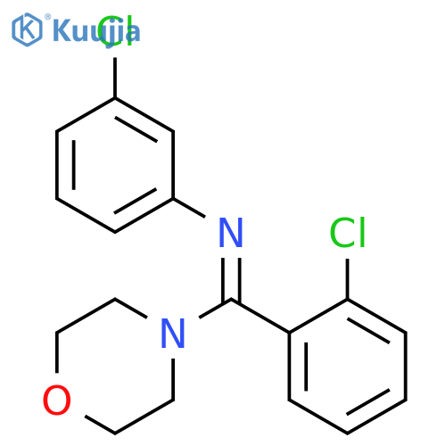 (3-Chloro-phenyl)-[(2-chloro-phenyl)-morpholin-4-yl-methylene]-amine structure
