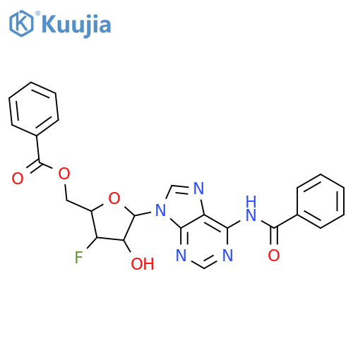 5-(6-benzamido-9H-purin-9-yl)-3-fluoro-4-hydroxyoxolan-2-ylmethyl benzoate structure