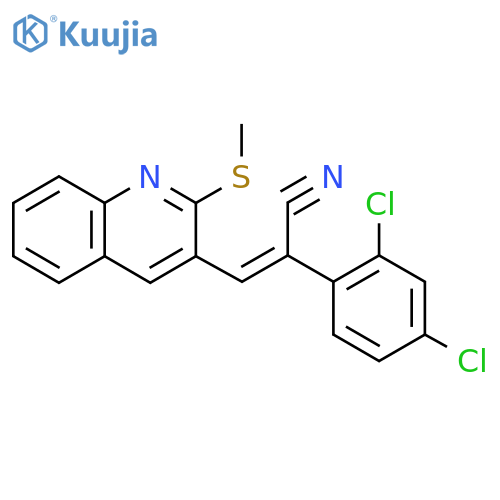 (Z)-2-(2,4-Dichlorophenyl)-3-2-(methylsulfanyl)-3-quinolinyl-2-propenenitrile structure
