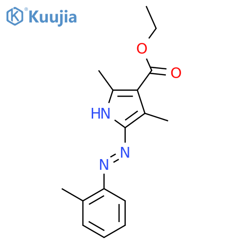 ethyl (2Z)-3,5-dimethyl-2-2-(2-methylphenyl)hydrazin-1-ylidene-2H-pyrrole-4-carboxylate structure
