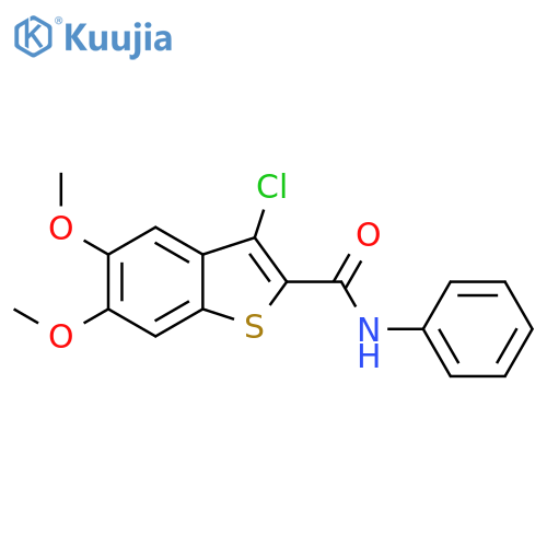 Benzo[b]thiophene-2-carboxamide, 3-chloro-5,6-dimethoxy-N-phenyl- structure