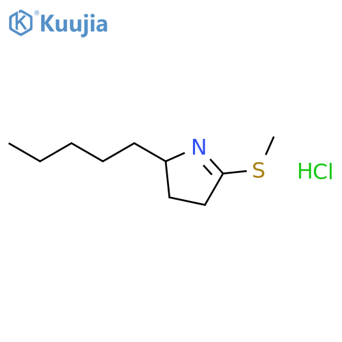2H-Pyrrole, 3,4-dihydro-5-(methylthio)-2-pentyl-, hydrochloride, (±)- structure