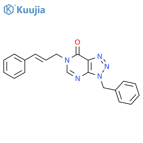 3-benzyl-6-(2E)-3-phenylprop-2-en-1-yl-3H,6H,7H-1,2,3triazolo4,5-dpyrimidin-7-one structure
