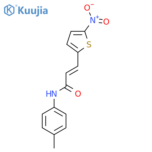 (2E)-N-(4-methylphenyl)-3-(5-nitrothiophen-2-yl)prop-2-enamide structure