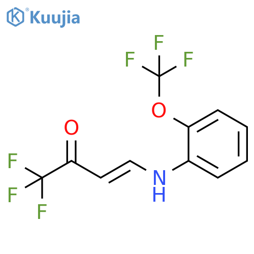 (3E)-1,1,1-trifluoro-4-{[2-(trifluoromethoxy)phenyl]amino}but-3-en-2-one structure