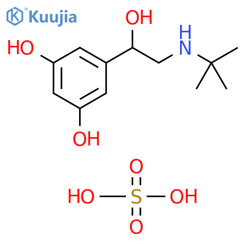 5-2-(tert-butylamino)-1-hydroxyethylbenzene-1,3-diol, sulfuric acid structure