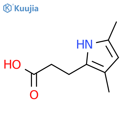3-(3,5-dimethyl-1H-pyrrol-2-yl)propanoic acid structure