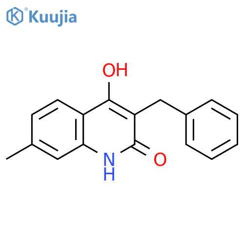 2(1H)-Quinolinone,4-hydroxy-7-methyl-3-(phenylmethyl)- structure