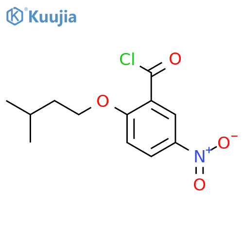 Benzoyl chloride, 2-(3-methylbutoxy)-5-nitro- structure