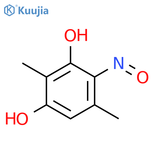 2,5-dimethyl-4-nitrosobenzene-1,3-diol structure