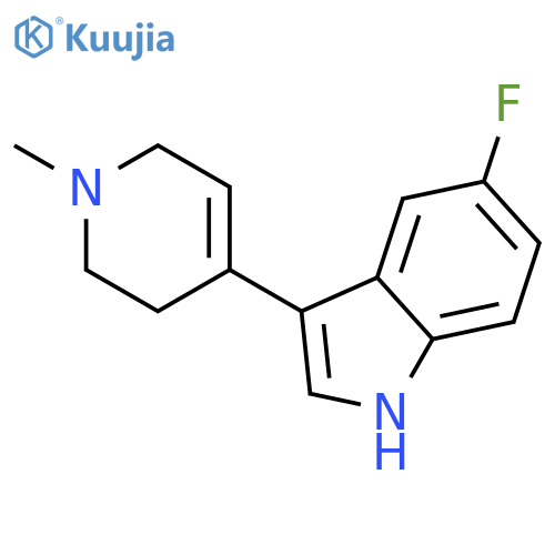 1H-Indole, 5-fluoro-3-(1,2,3,6-tetrahydro-1-methyl-4-pyridinyl)- structure