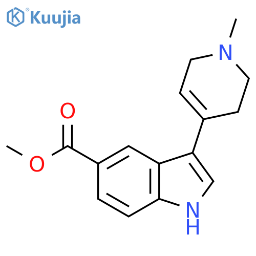 1H-Indole-5-carboxylic acid, 3-(1,2,3,6-tetrahydro-1-methyl-4-pyridinyl)-,methyl ester structure