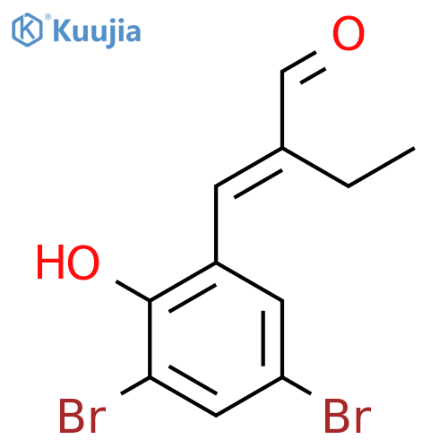 Butanal, 2-[(3,5-dibromo-2-hydroxyphenyl)methylene]- structure