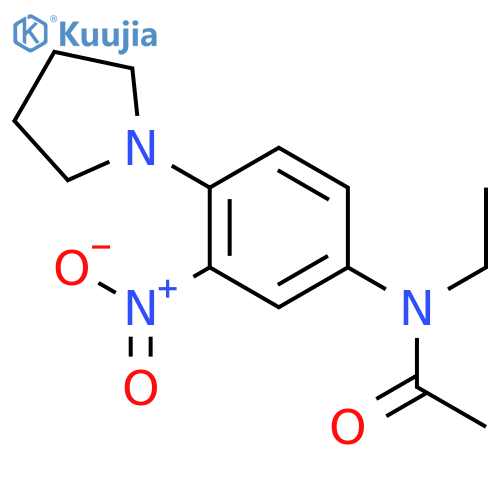 Acetamide, N-ethyl-N-[3-nitro-4-(1-pyrrolidinyl)phenyl]- structure