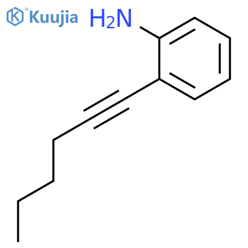 2-(hex-1-yn-1-yl)aniline structure