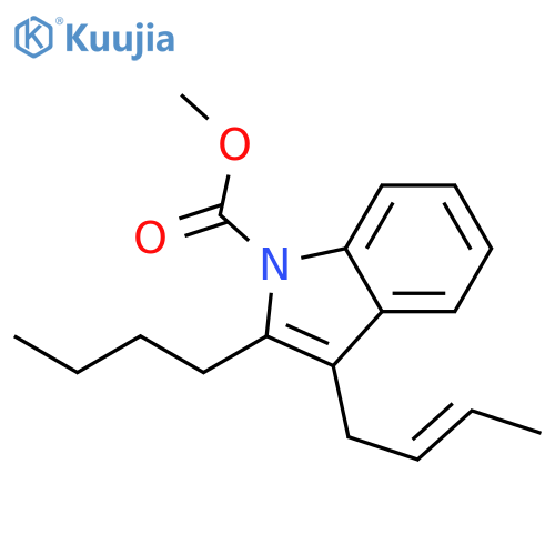 1H-Indole-1-carboxylic acid, 3-(2E)-2-butenyl-2-butyl-, methyl ester structure