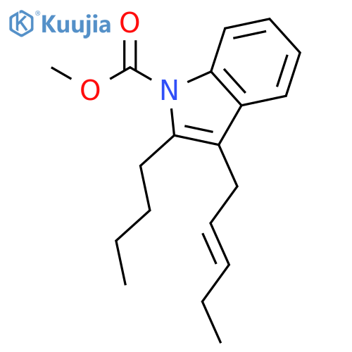 1H-Indole-1-carboxylic acid, 2-butyl-3-(2-pentenyl)-, methyl ester structure
