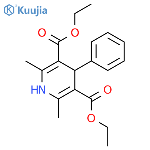 3,5-diethyl 2,6-dimethyl-4-phenyl-1,4-dihydropyridine-3,5-dicarboxylate structure