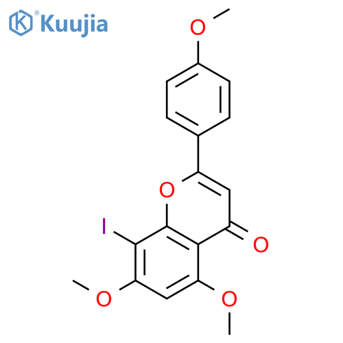 4H-1-Benzopyran-4-one, 8-iodo-5,7-dimethoxy-2-(4-methoxyphenyl)- structure