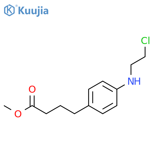 Benzenebutanoic acid, 4-[(2-chloroethyl)amino]-, methyl ester structure