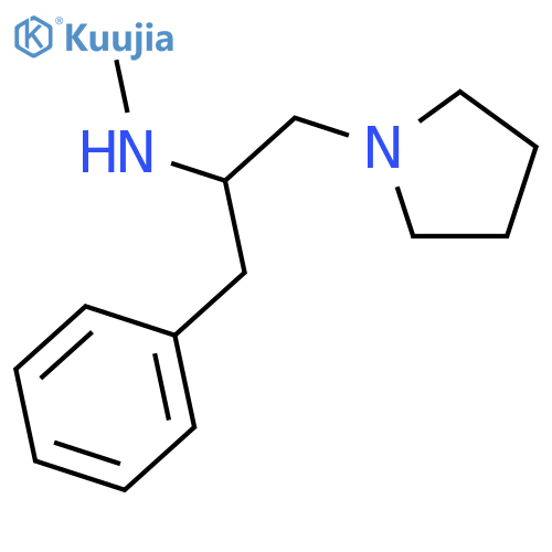 (S)-Methyl-(2-phenyl-1-pyrrolidin-1-ylmethyl-ethyl)-amine structure