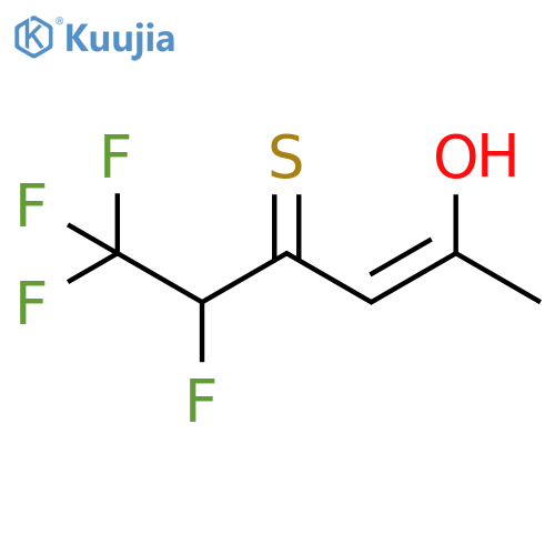 5,6,6,6-tetrafluoro-4-sulfanylhex-3-en-2-one structure
