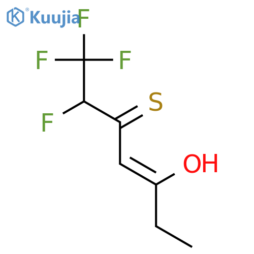 4-HEPTENE-3-THIONE, 1,1,1,2-TETRAFLUORO-5-HYDROXY- structure