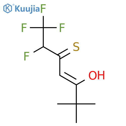 4-Heptene-3-thione, 1,1,1,2-tetrafluoro-5-hydroxy-6,6-dimethyl- structure