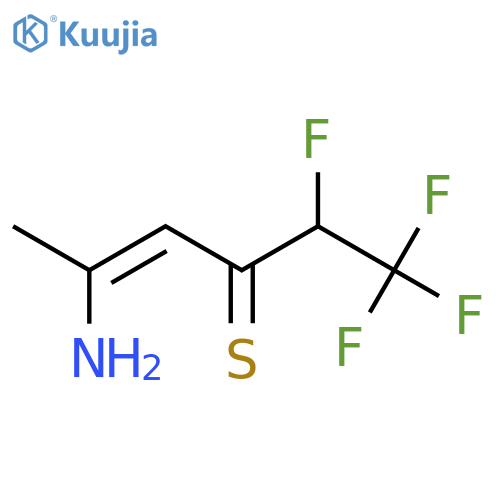 4-Hexene-3-thione, 5-amino-1,1,1,2-tetrafluoro- structure