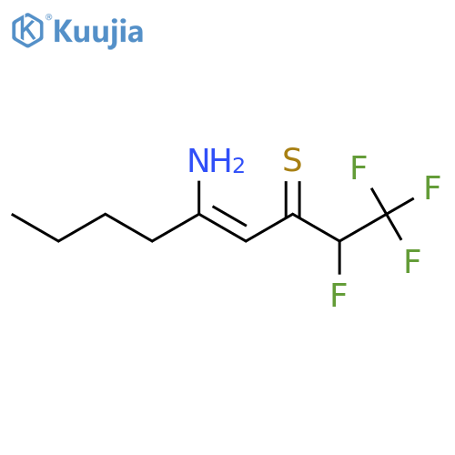 4-Nonene-3-thione, 5-amino-1,1,1,2-tetrafluoro- structure