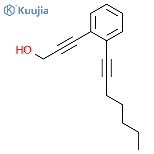 2-Propyn-1-ol, 3-[2-(1-heptynyl)phenyl]- structure