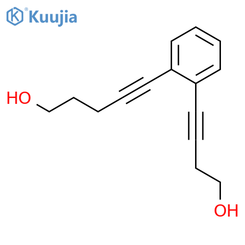 4-Pentyn-1-ol, 5-[2-(4-hydroxy-1-butynyl)phenyl]- structure