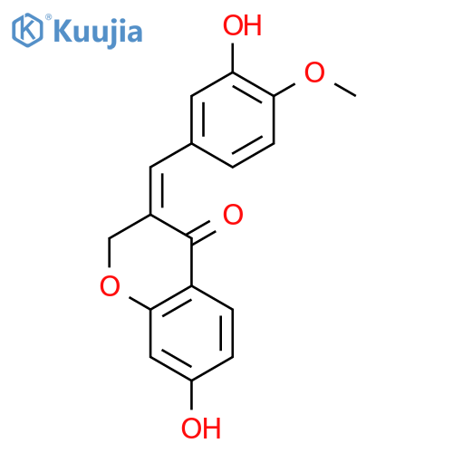 (3E)-2,3-dihydro-7-hydroxy-3-[(3-hydroxy-4-methoxyphenyl)-methylene]-4H-1-benzopyran-4-one structure