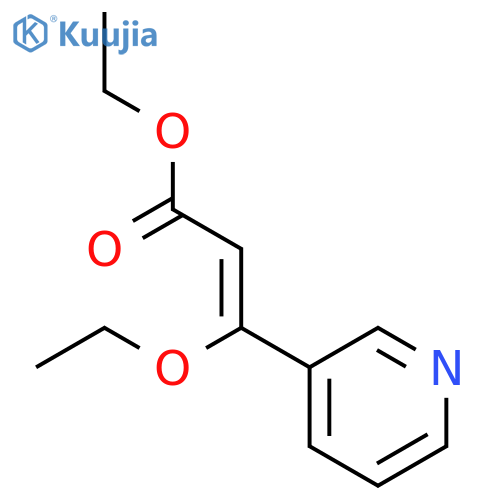 2-Propenoic acid, 3-ethoxy-3-(3-pyridinyl)-, ethyl ester structure