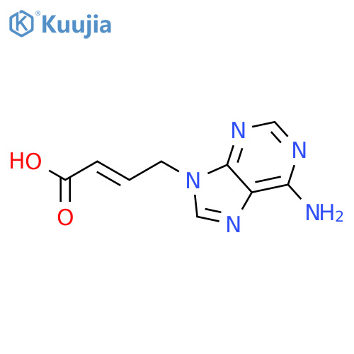 4-(6-aminopurin-9-yl)but-2-enoic acid structure