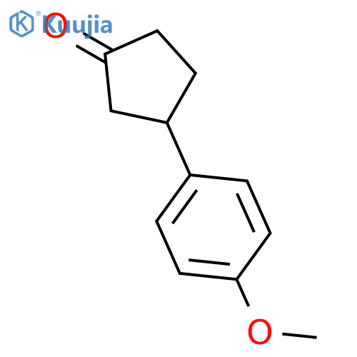 Cyclopentanone,3-(4-methoxyphenyl)- structure