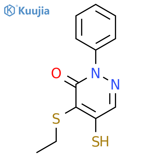 3(2H)-PYRIDAZINONE, 4-(ETHYLTHIO)-5-MERCAPTO-2-PHENYL- structure