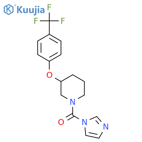 PIPERIDINE, 1-(1H-IMIDAZOL-1-YLCARBONYL)-3-[4-(TRIFLUOROMETHYL)PHENOXY]- structure